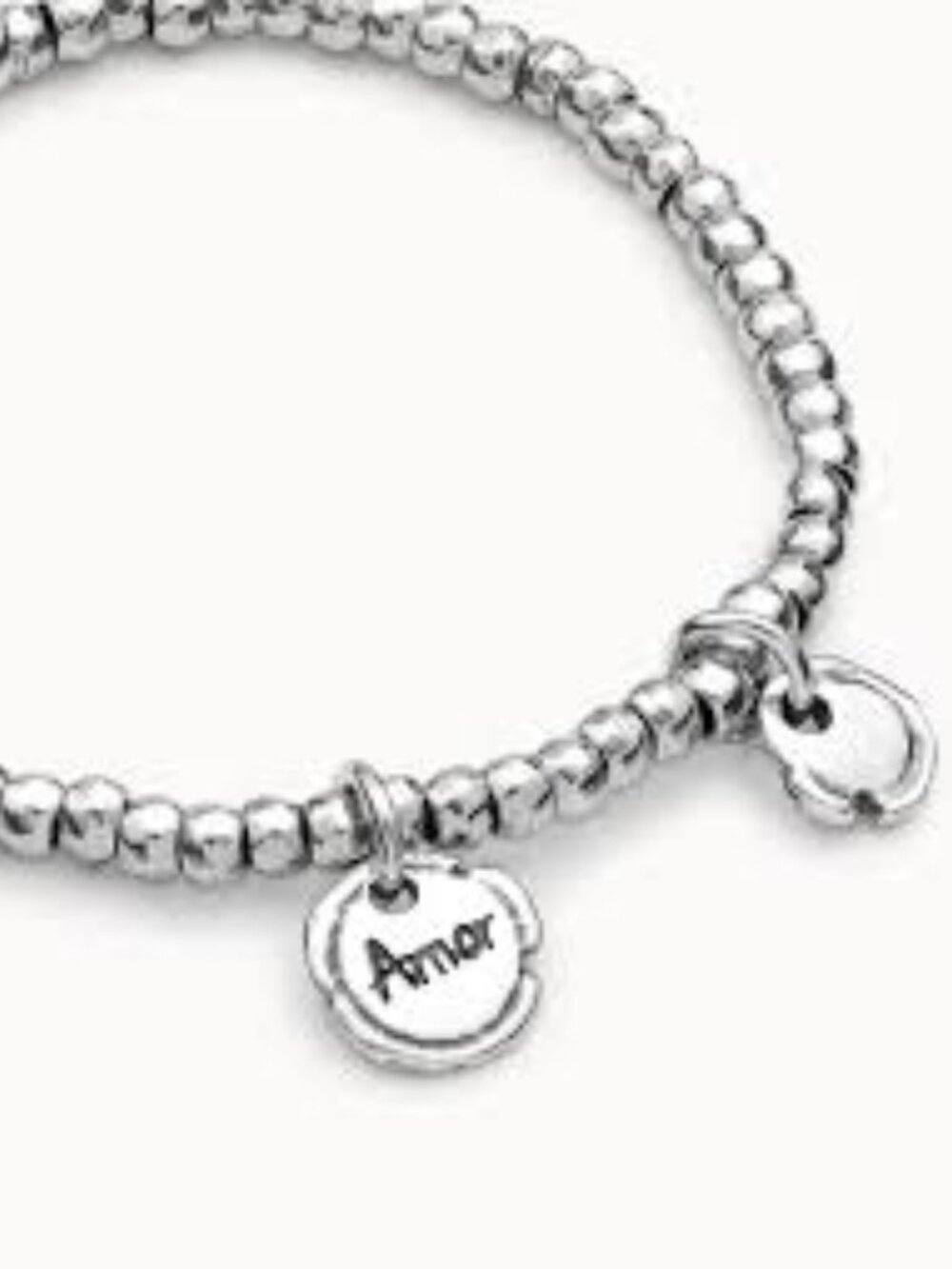 Uno de 50 SEALED LOVE Stretch Bracelet, Sterling Silver-Plated